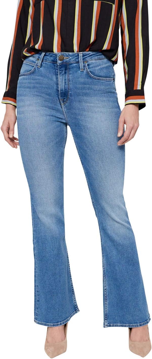 Lee Legendäre Damen-Jeans, mittlere Taille, gerades Bein, Übergrösse 26W / 29L Jaded, 26W / 29L Jade