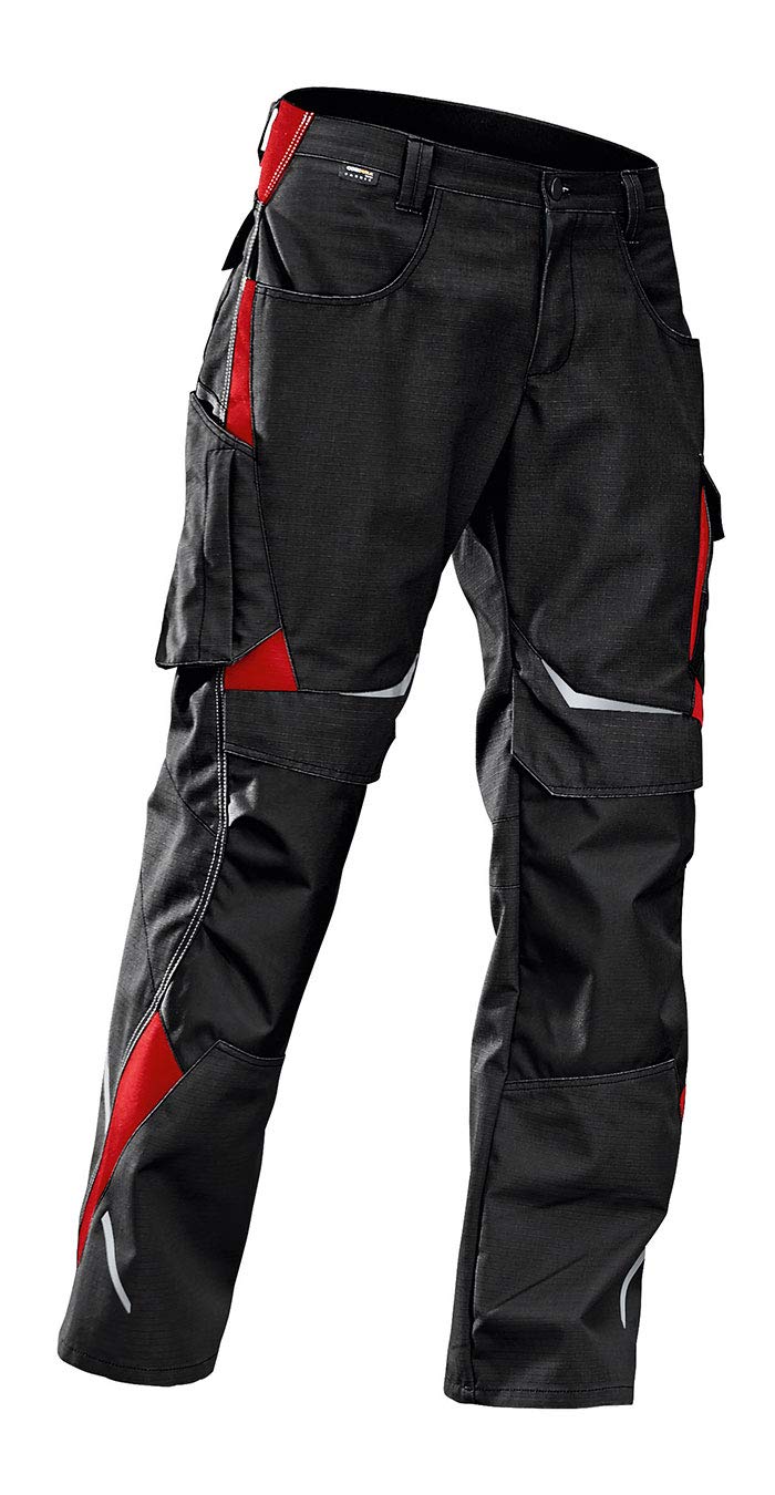 Kübler Pulsschlag Hose HIGH, Herren Arbeitshose, 25 Schwarz/Mittelrot