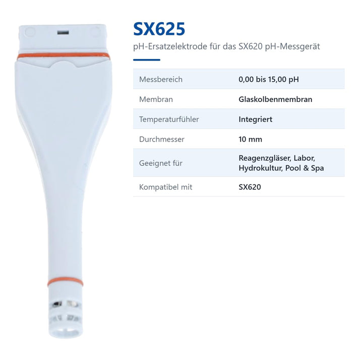 Apera Instruments SX625 pH-Elektrode, Ersatz für SX620 pH-Meter