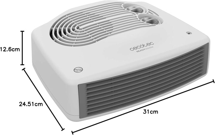 Cecotec Elektrischer Heizlüfter – Thermoventilator – ReadyWarm 3000 Horizon White. 3000 W, 2 Leistun