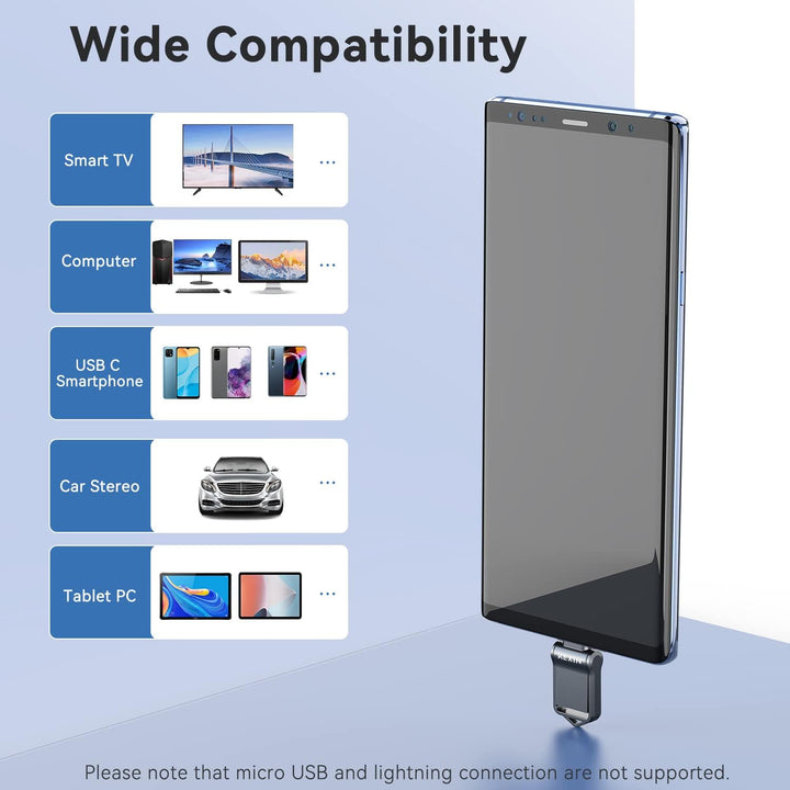 KEXIN USB C Stick 128GB 2er Pack USB 3.0 OTG, Lesegeschwindigkeit bis 100MB/s, Dual-USB Type-C & USB
