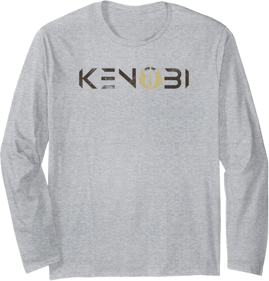 Star Wars: Obi-Wan Kenobi Worn Text Logo Langarmshirt