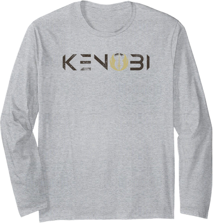 Star Wars: Obi-Wan Kenobi Worn Text Logo Langarmshirt