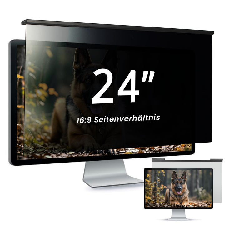EliWhale Abnehmbare Sichtschutzfolie für 24 Zoll 16:9 Monitor, Hängender Datenschutzfilter Bildschir