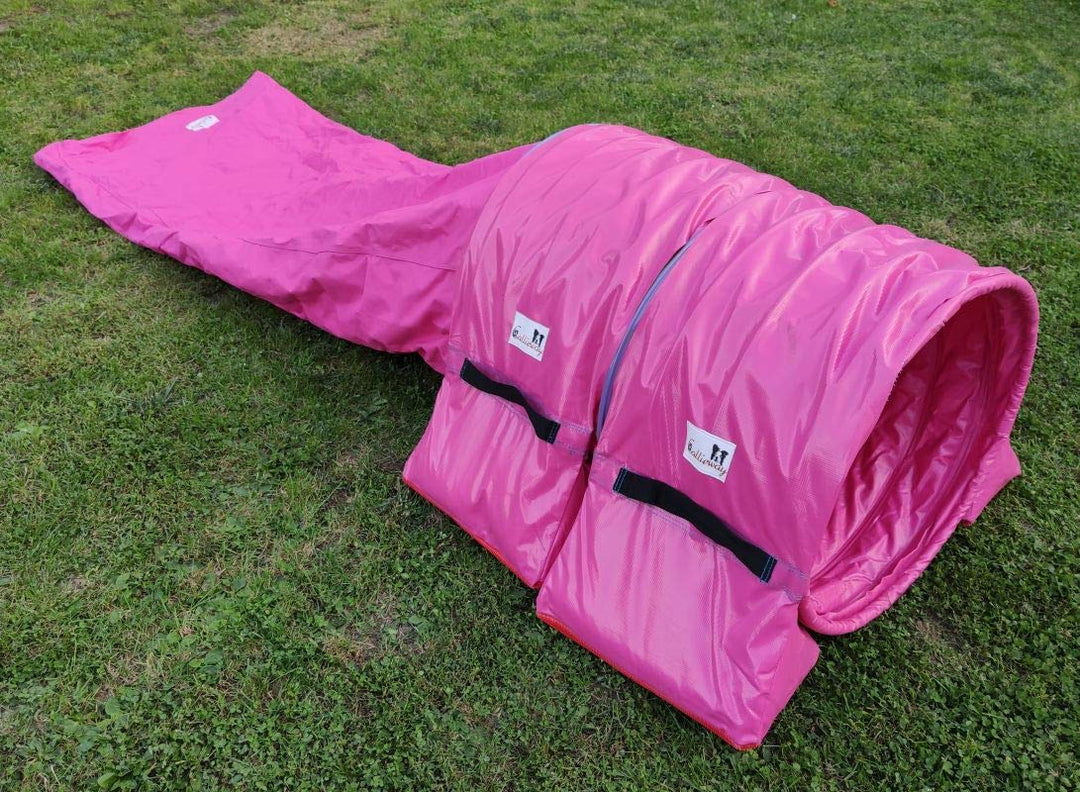 Callieway Dog Agility Sacktunnel Fun&Slip/Agilitysacktunnel mit 60cmØ für Agility Training/Welpentra