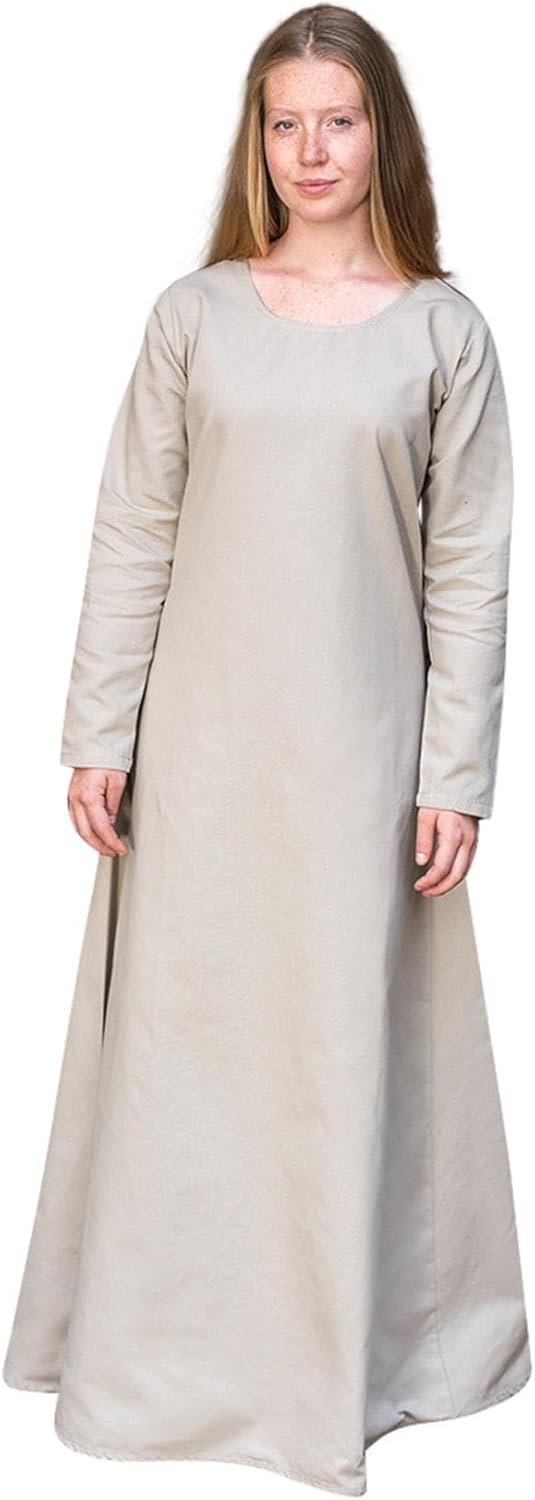 Burgschneider Mittelalter LARP Unterkleid Freya – Hanf XXXL 3XL Hanf, 3XL Hanf