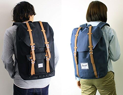 Little America Backpack, Grey/Tan Synthetic Leather Backpack, Einheitsgrösse, Grey/Tan Synthetic Lea