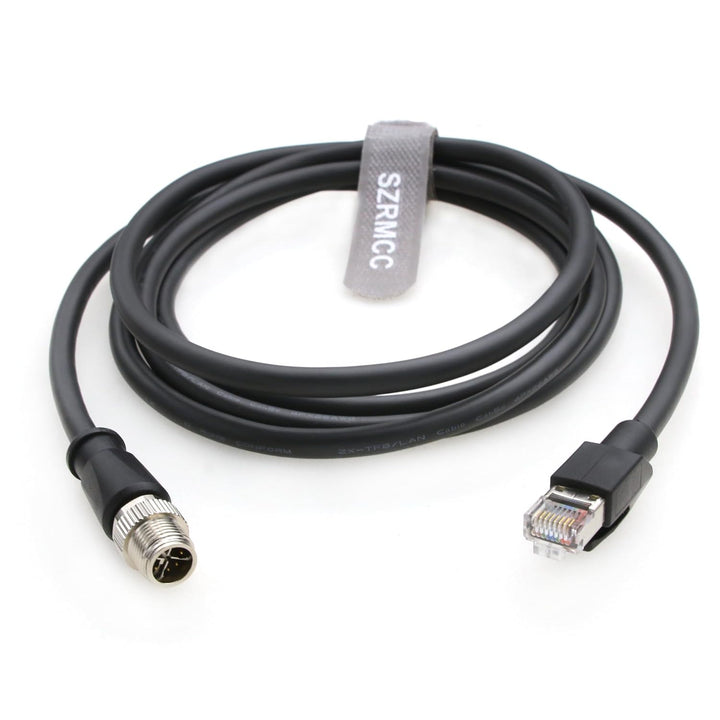 SZRMCC M12 8 Pin X-Coded Stecker auf RJ45 Ethernet Kabel Cat7e Gigabit Geschirmtes Wasserdicht Kabel