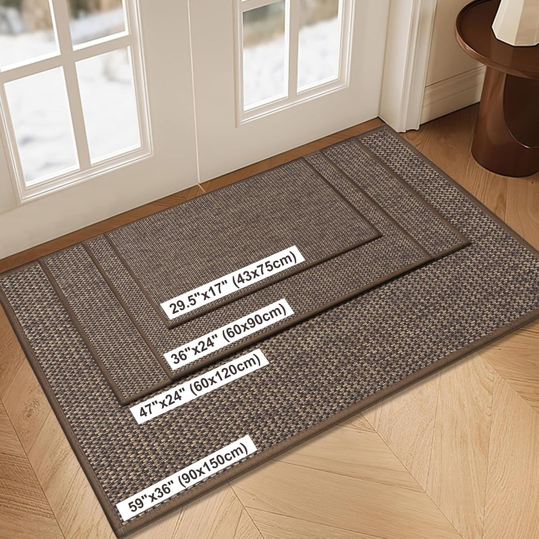 LEKEEPGO Fussmatte Innen 90 x 150 cm, rutschfest Fussmatte, waschbar Schmutzfangmatte, Dünn Türmatte