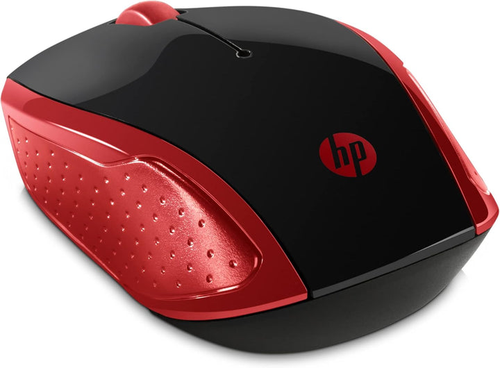 HP 200 (2HU82AA) kabellose Maus (1.000 dpi, 3 Tasten, Scrollrad, USB dongle) schwarz / rot rot Singl