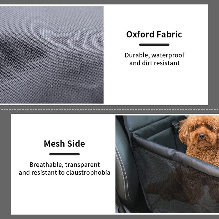 Gvolatee Hunde Autositz, Hundesitz Auto mit Sicherheitsgurt Atmungsaktiver Faltbarer, für Kleine bis
