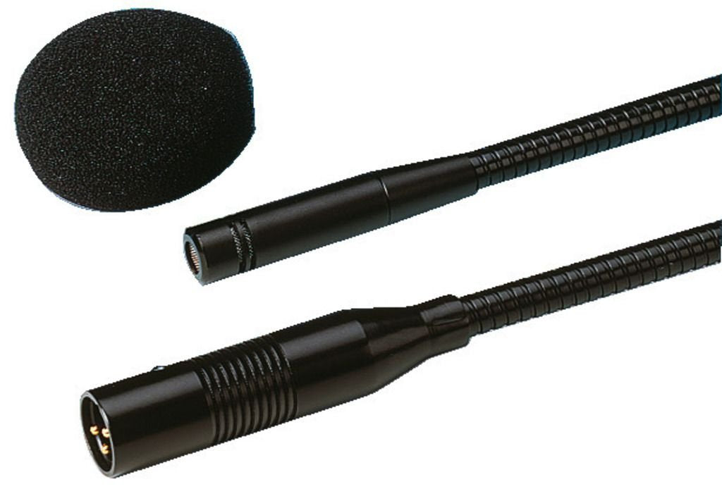 MONACOR EMG-500P Elektret-Schwanenhals-Mikrofon, Schwarz, 231980