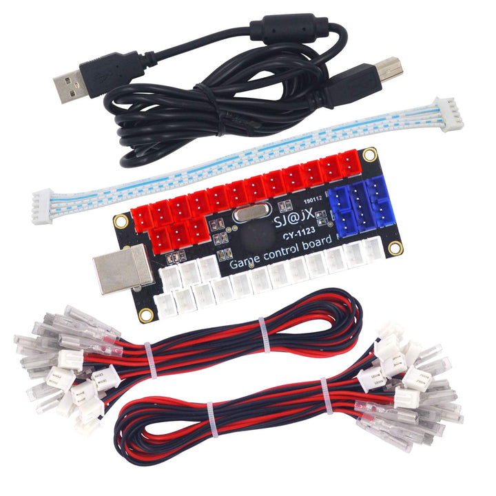 SJ@JX Arcade LED DIY Kit USB Encoder Board Controller Button Joystick LED 5V Power SANWA