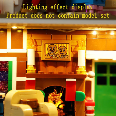 GEAMENT LED Licht-Set (Fernbedienung) Kompatibel mit Lego Lebkuchenhaus (Gingerbread House) - Beleuc