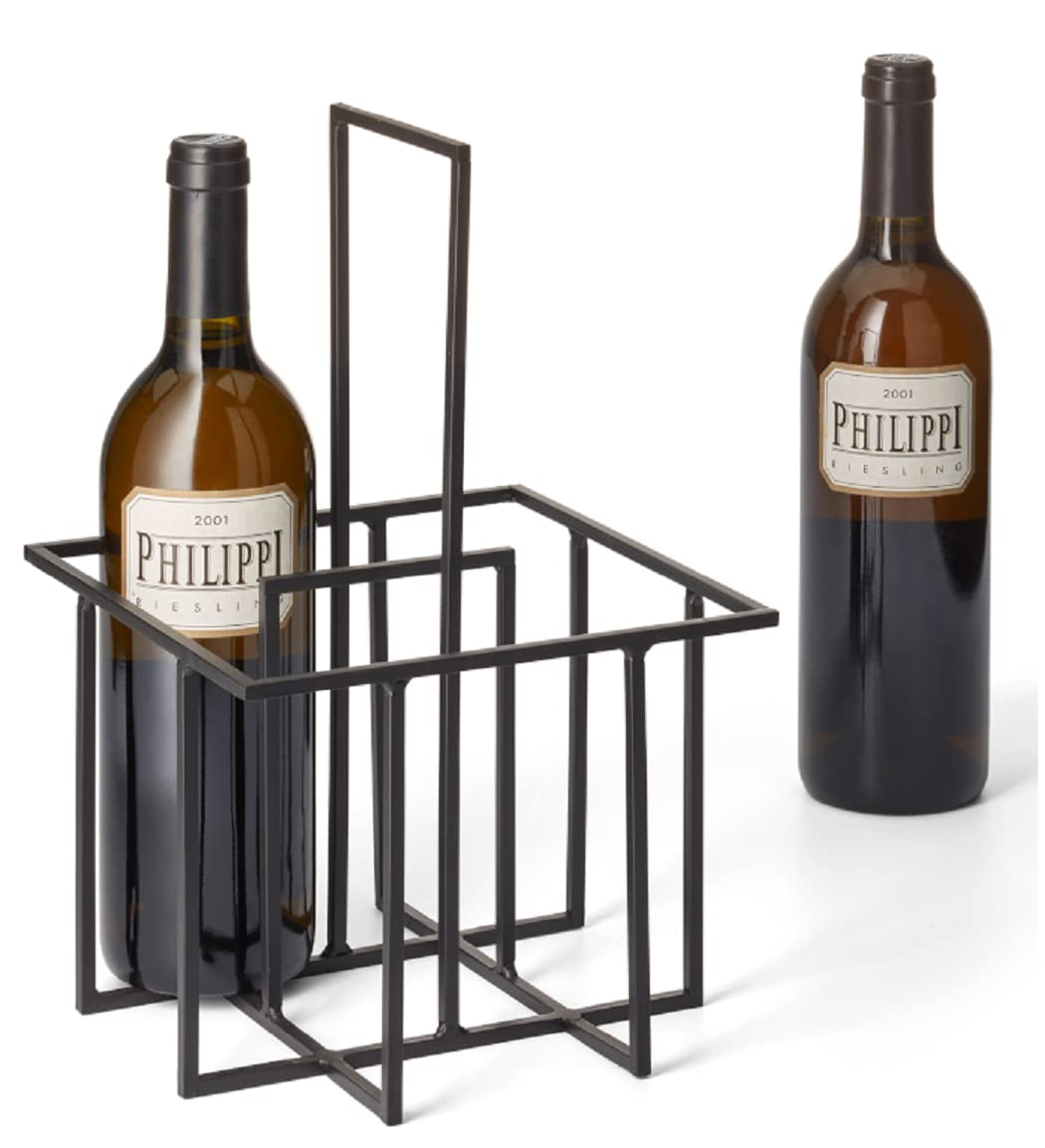 PHILIPPI - CUBO Flaschentragekorb für 4 Weinflaschen - Teil der CUBO Serie