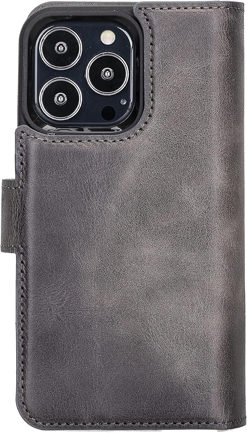 Solo Pelle Lederhülle kompatibel für iPhone 13 Pro in 6.1 Zoll abnehmbare Hülle (2in1) Harvard Doubl