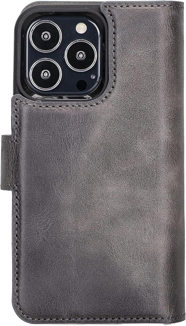Solo Pelle Lederhülle kompatibel für iPhone 13 Pro in 6.1 Zoll abnehmbare Hülle (2in1) Harvard Doubl