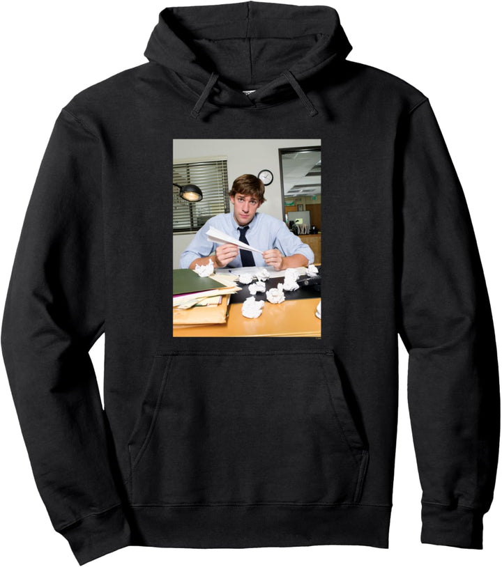 The Office Jim macht Papierflugzeug Pullover Hoodie