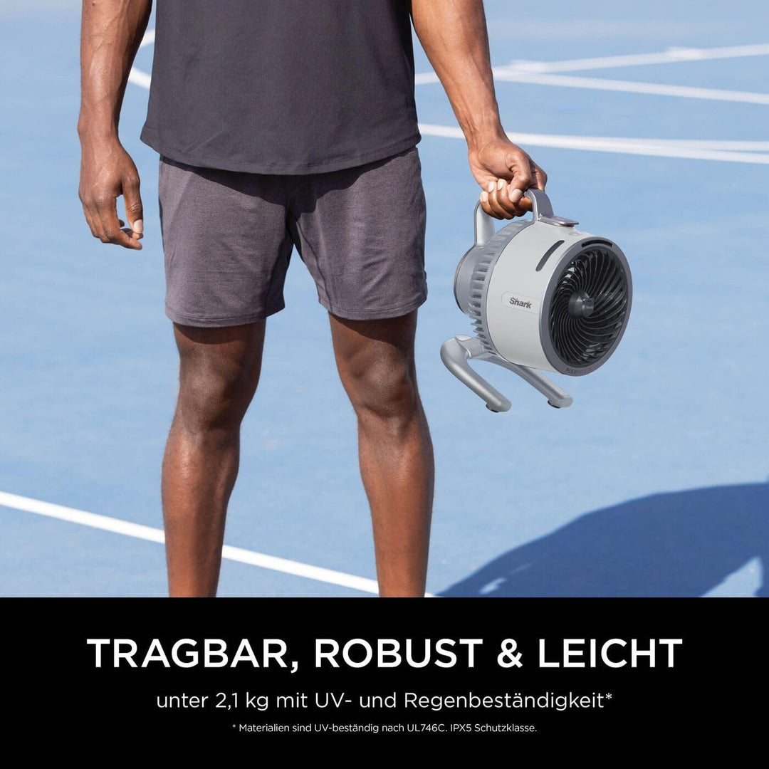 Shark FlexBreeze HydroGo Starker Ventilator mit Sprühnebel, Kühlung für drinnen & draussen, leise &