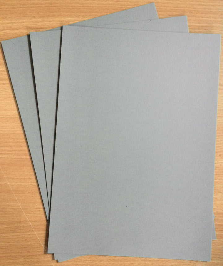 100 Blatt DIN A3 kieselgraues Papier 120g/m² komplett durchgefärbt - zu bedrucken