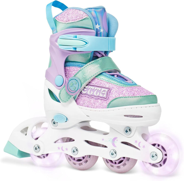 RAVEN 3in1 Inline Skates Triskates Rollschuhe Inliner für Kinder Mädchen verstellbar 27-30 (16,5cm-1