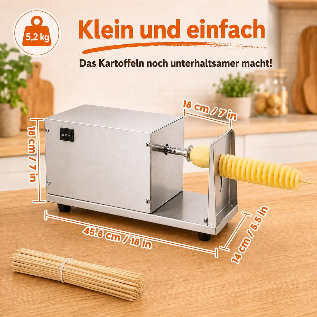 Elektrischer Spiralschneider mit 100 Bambusspiesse für Gewerblichen Gebrauch