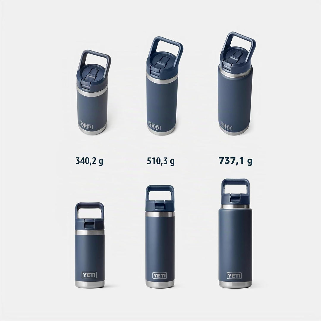 YETI Rambler 18 oz (532 ml) C Flasche Mit Farblich Abgestimmtem Trinkhalmdeckel - Charcoal, Charcoal