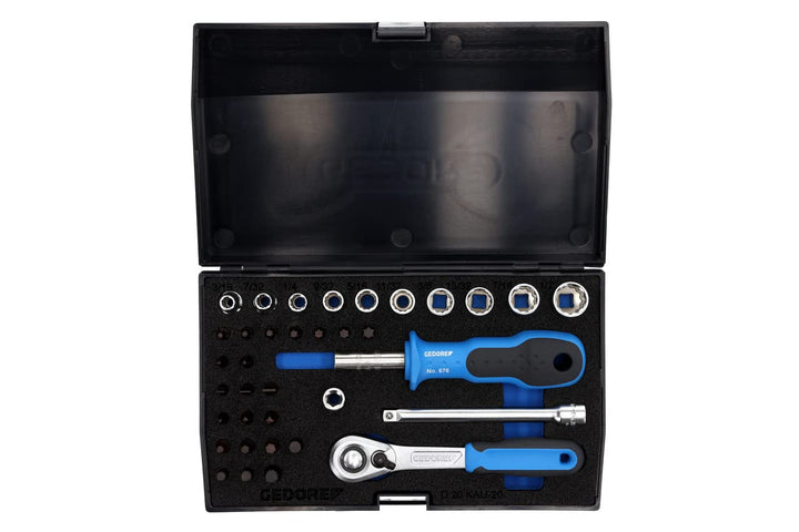 GEDORE D 20 KAU-20 Steckschlüssel-Satz 14" 37-TLG UD-IN-is-PH-PZ-TX