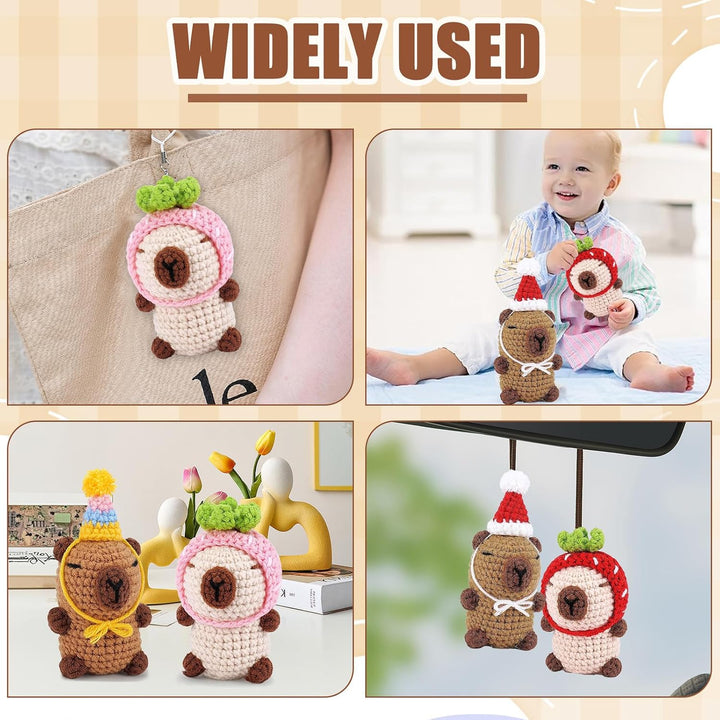 BOYIFEIJIE Häkeln für Anfänger Set – Häkelset Tiere, Amigurumi Anleitung mit Schritt-für-Schritt-Vid