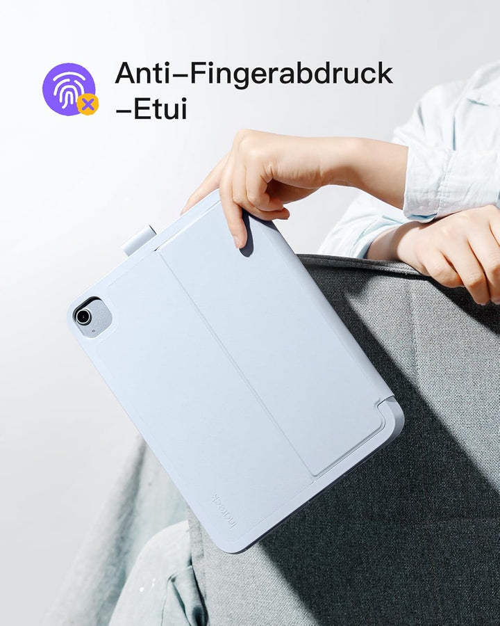 Inateck iPad 10 Generation Hülle mit Tastatur, für iPad 11 Gen. A16 2025 11 Zoll, Air 11 Zoll M3/M2