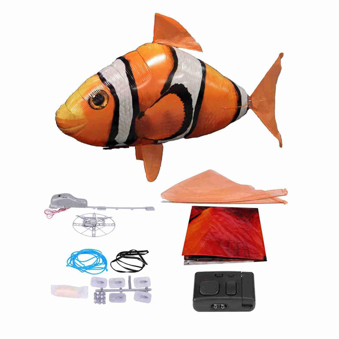 Fernbedienungskontrolle Fliegendes Haifikett RC Aufblasbare Ballon Hai Clownfish Dekoration Anti-Gra