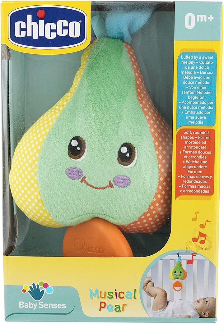 Chicco Birne-Spielhur, weiches Stoffspielzeug für Kinder in Form einer Birne zum Aufhängen am Kinder
