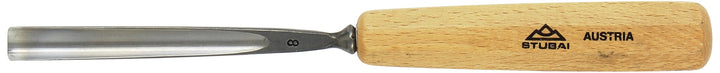 Stubai Stechbeitel Serie 55 - Form 8 : Gerades Hohleisen 12mm - 550812, 12mm