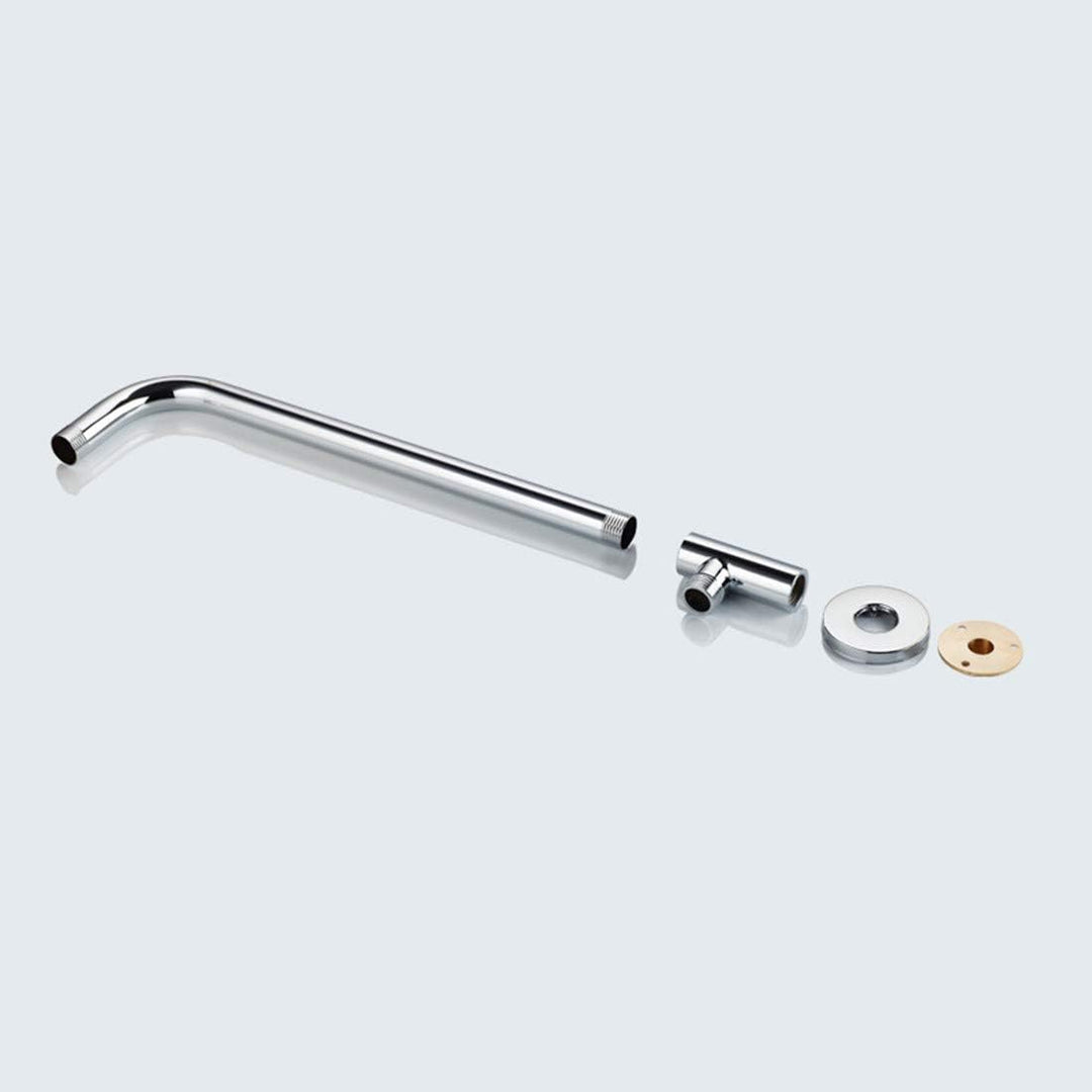 Melairy Verchromter, glänzend hängender Duscharm mit Messinghalterung 37 cm Wandmontage Duscharm aus