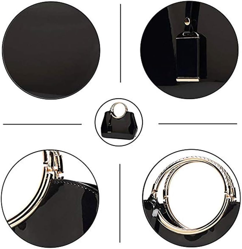 Damen Handtaschen, Damen Top Griff Taschen, Lackleder stilvolle Tote Schultertasche Handtasche für d