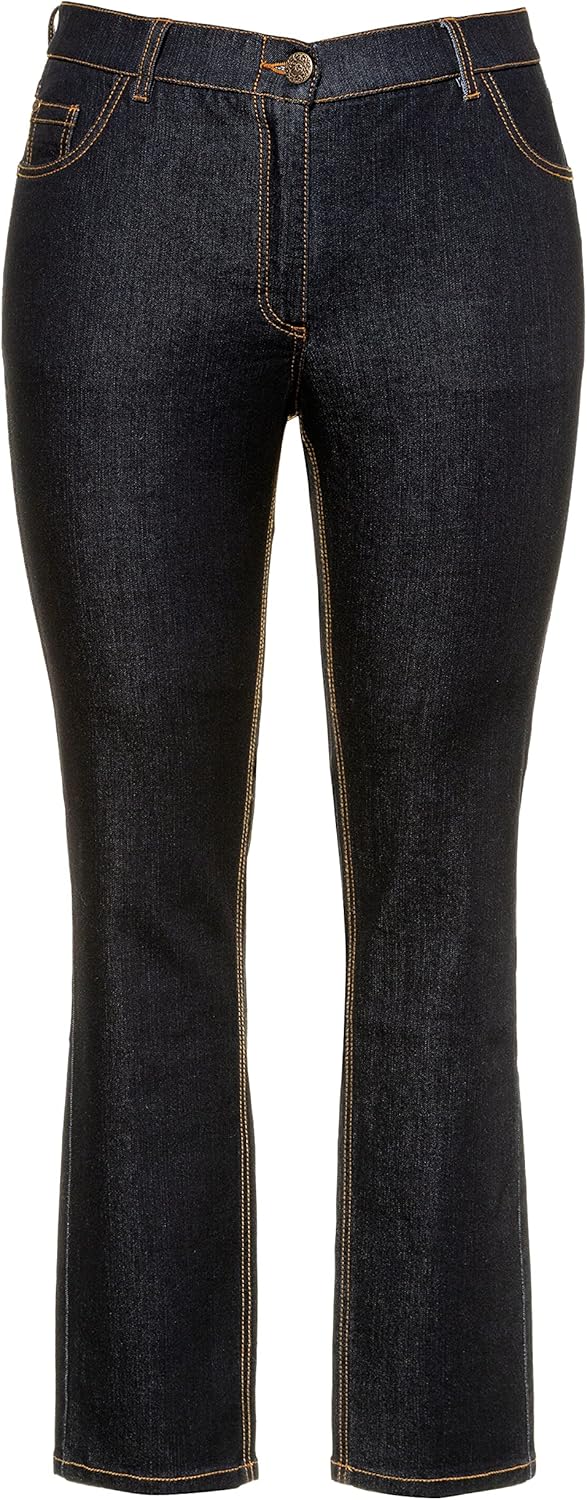 Ulla Popken Damen Taillenslip Dark Blue Denim 32W / 34L, Dark Blue Denim 32W / 34L