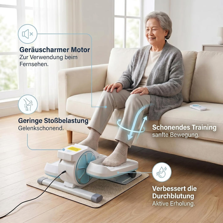 LIVMORE Elektro Fitness Stepper, Magnetischer Widerstand, LCD Display, Fernbedienung, Anti Rutsch Pe