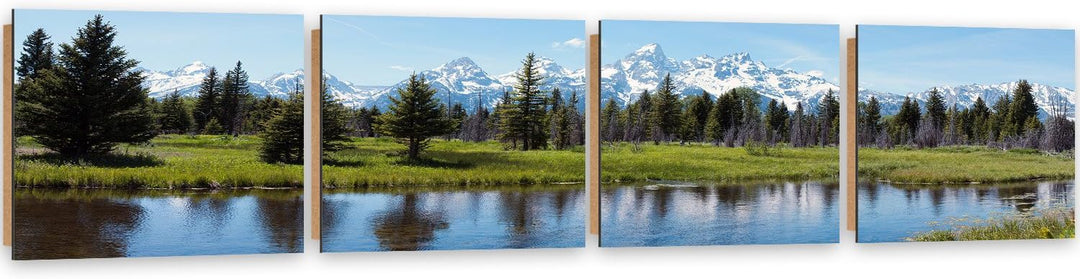 Feeby. Wandbild - 4 Teile - Panoramabild, Deco Bild, gedrucktes Bild, Deco Panel, Bild, 240x60 cm, B