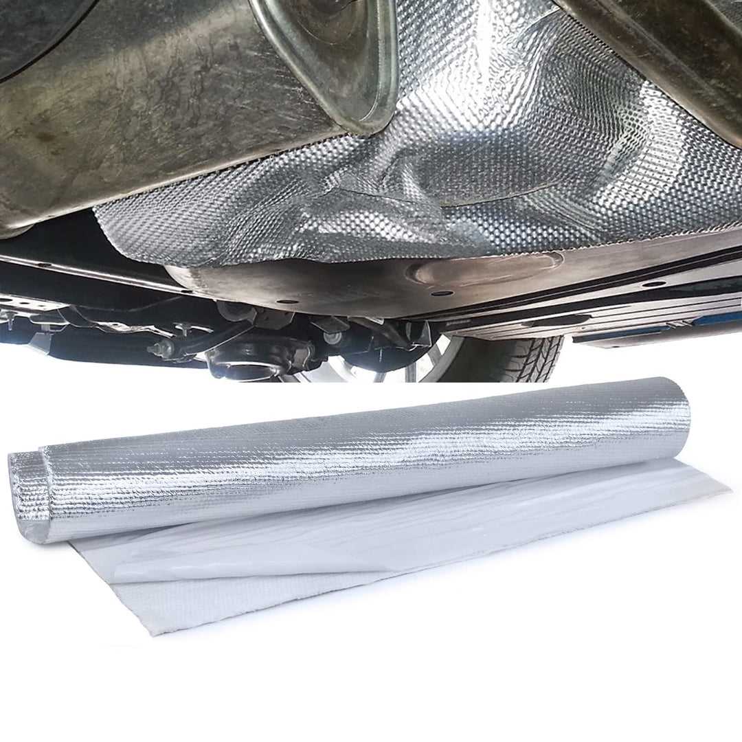 Auspuff Thermo Hitzeschutz Matte Alu Keramik selbstklebend 1,8mm 20cmx30cm 500°C