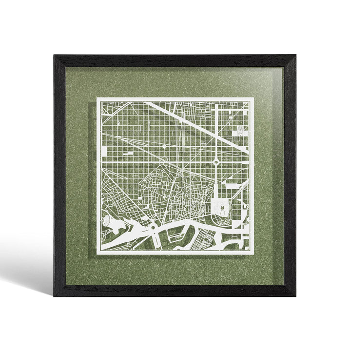 O3 DESIGN STUDIO - Marco de Papel para mapas, 22,8 x 22,8 cm, en Caja de Regalo, Fondo, autocambiant