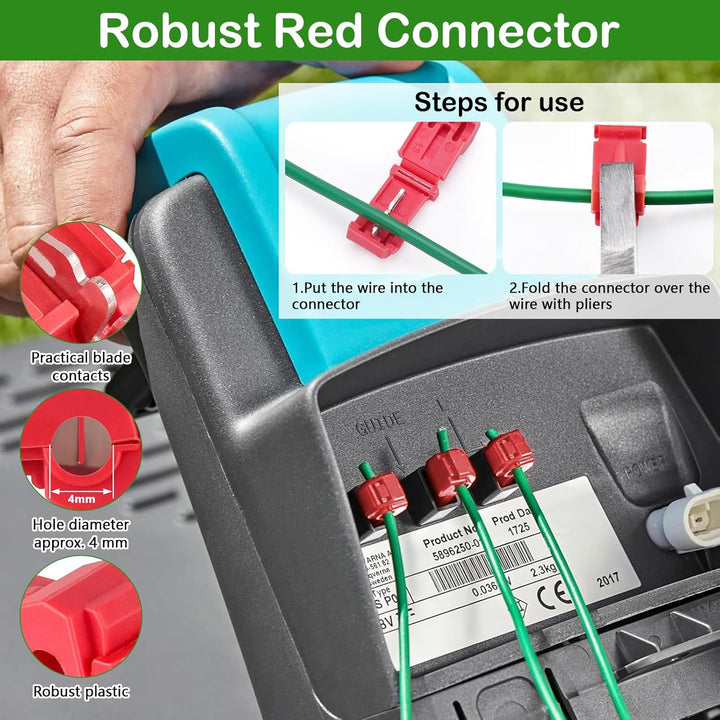 100m Begrenzungskabel Mähroboter Set, 24 Litzen Verzinnt Kupfer, Wetterfest IP67 - Inkl. 50 Erdnägel