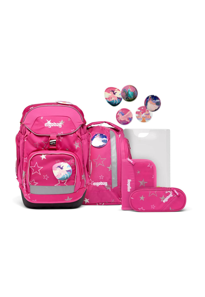 ergobag Pack Set ergonomischer Schulrucksack flexibel 6-teilig Set 1. Klasse Grundschule für Mädchen