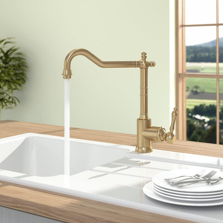 Villeroy &amp; Boch Avia 2.0 | Hochdruck | Einhand-Küchenarmatur | Gold | 92400003 Gold Hochdruck Festau