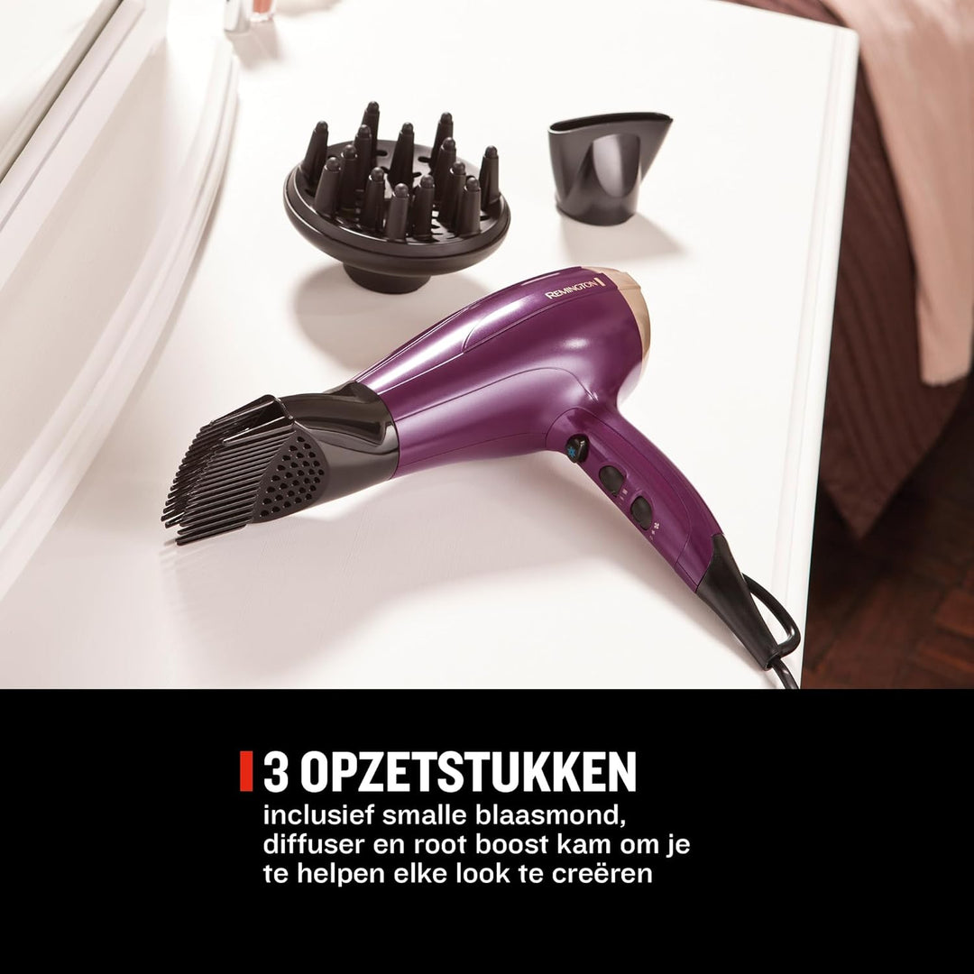 Remington Haartrockner Ionen [leicht & mehr Volumen] Your Style (2300 W, Set inkl. Stylingdüse, Diff