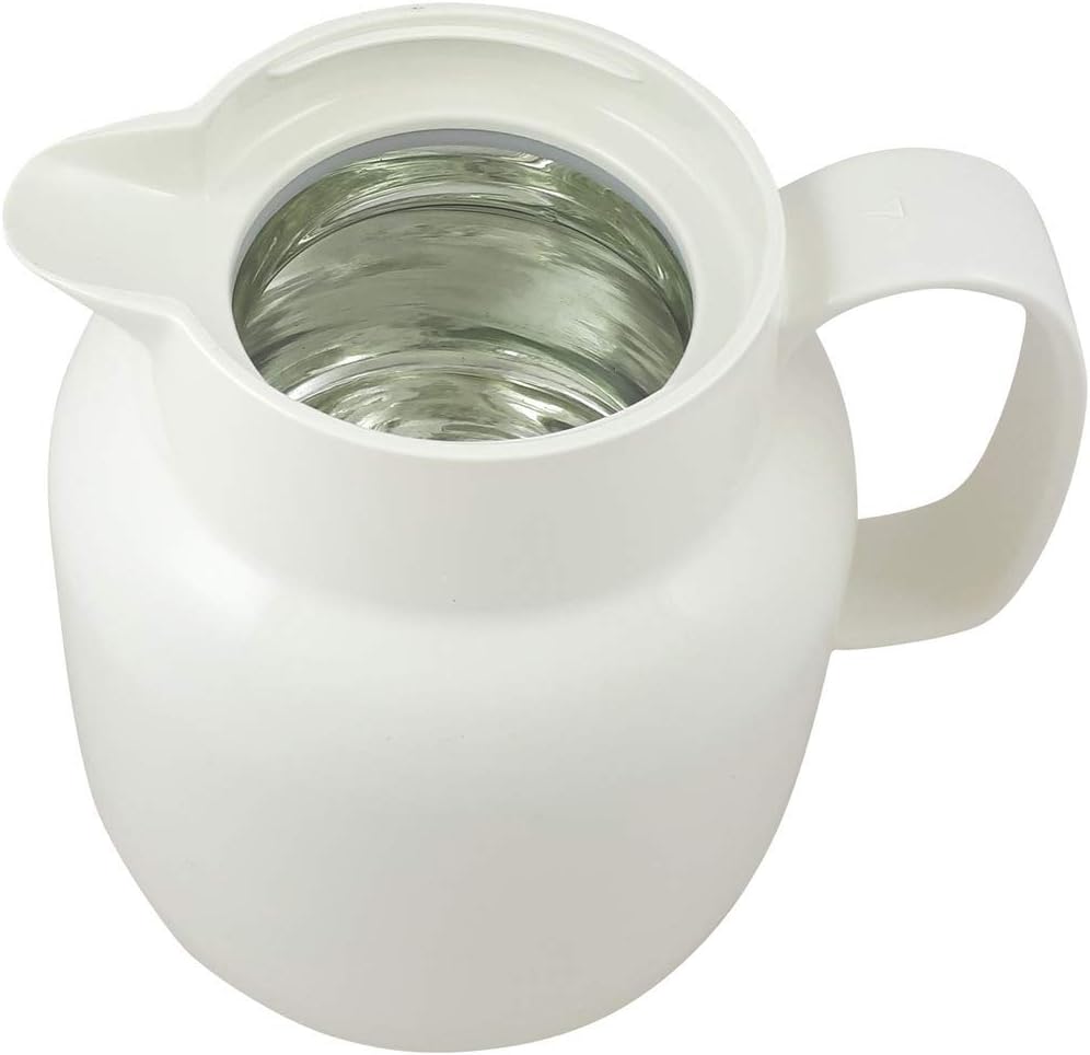 Helios Mondo Kunststoff-Isolierkanne mit Teesieb, Weiss, 14.2 x 13.6 x 19.3 cm 14.2 x 13.6 x 19.3 cm