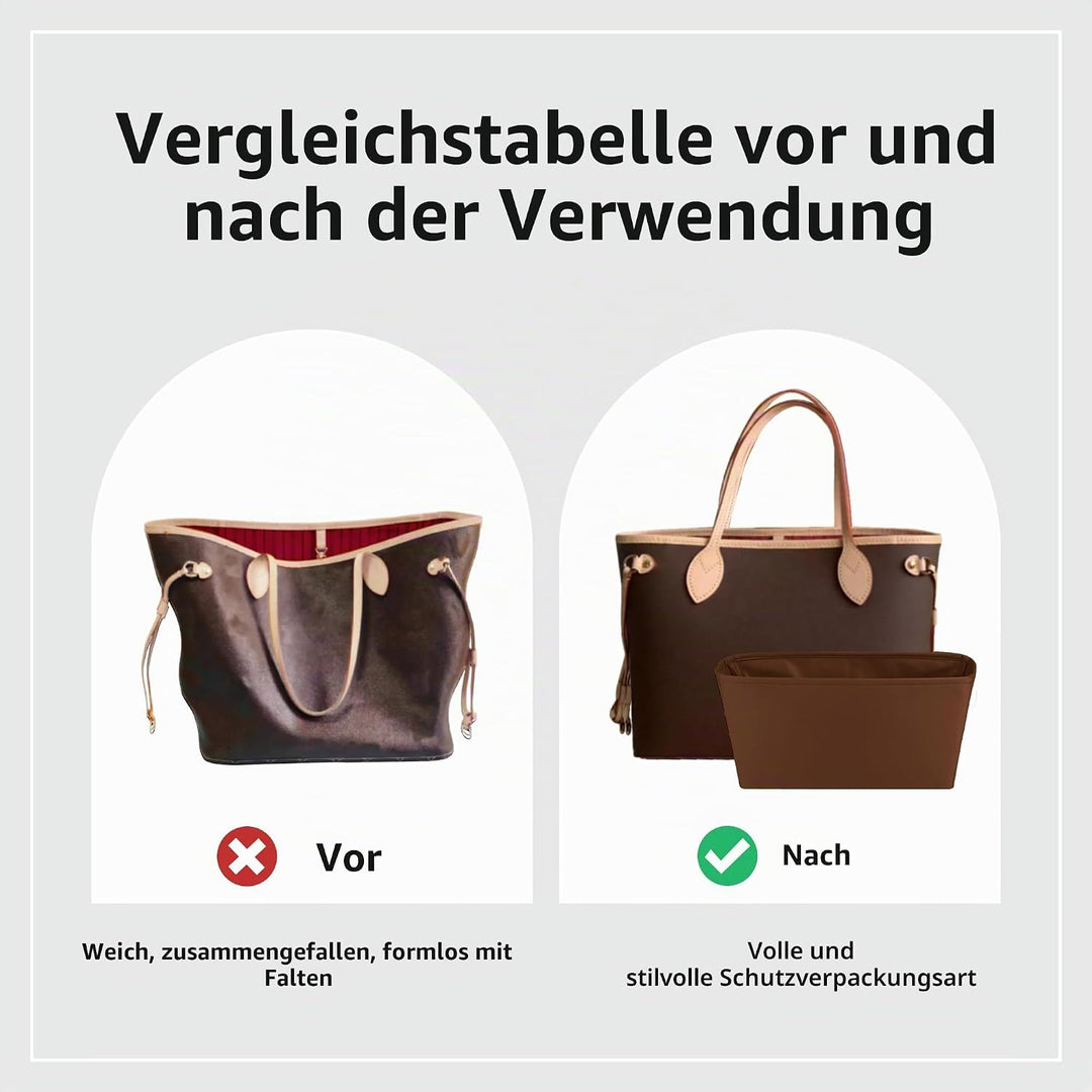 DGAZ Seide Handtasche Organizer für Neverfull PM/MM/GM, Taschenorganizer Tasche in Tasche Organizer,