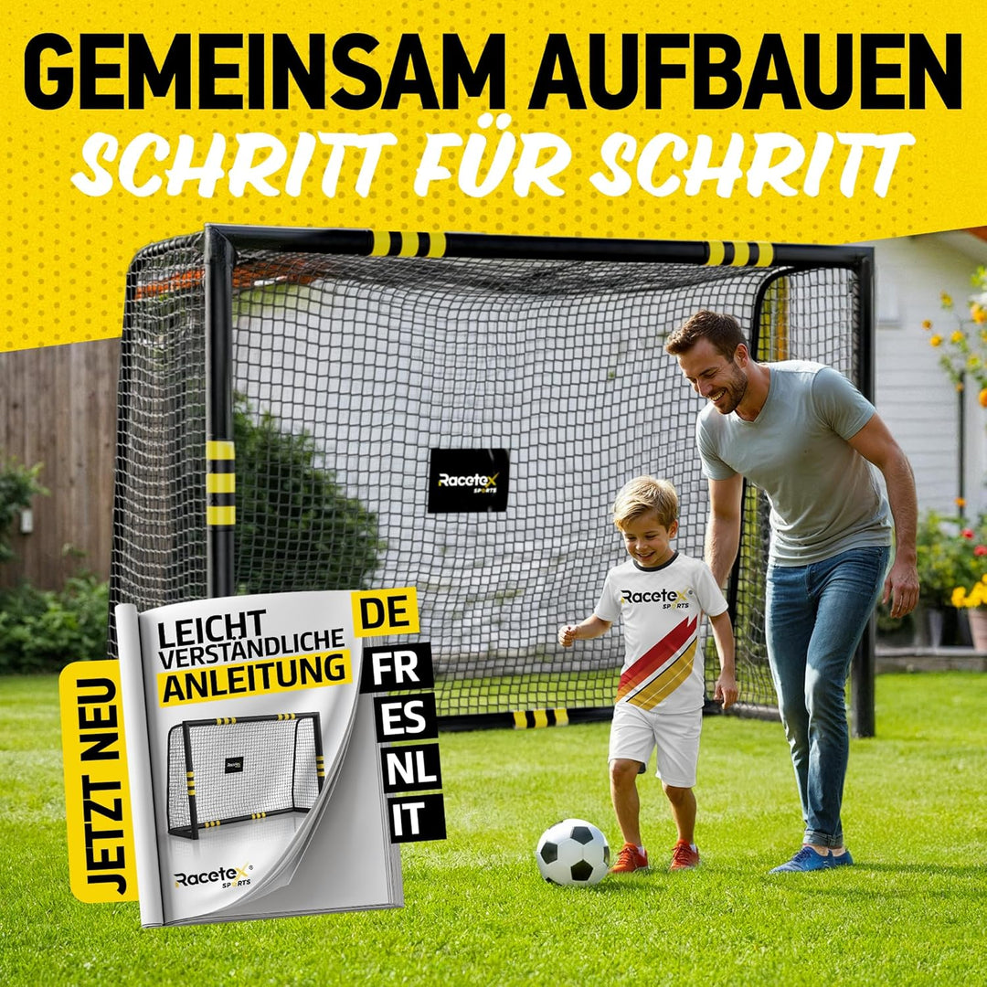 Racetex Fussballtore für Garten Kinder und Erwachsene mit [Anti-Rost Beschichtung] - Fussballtor Kin