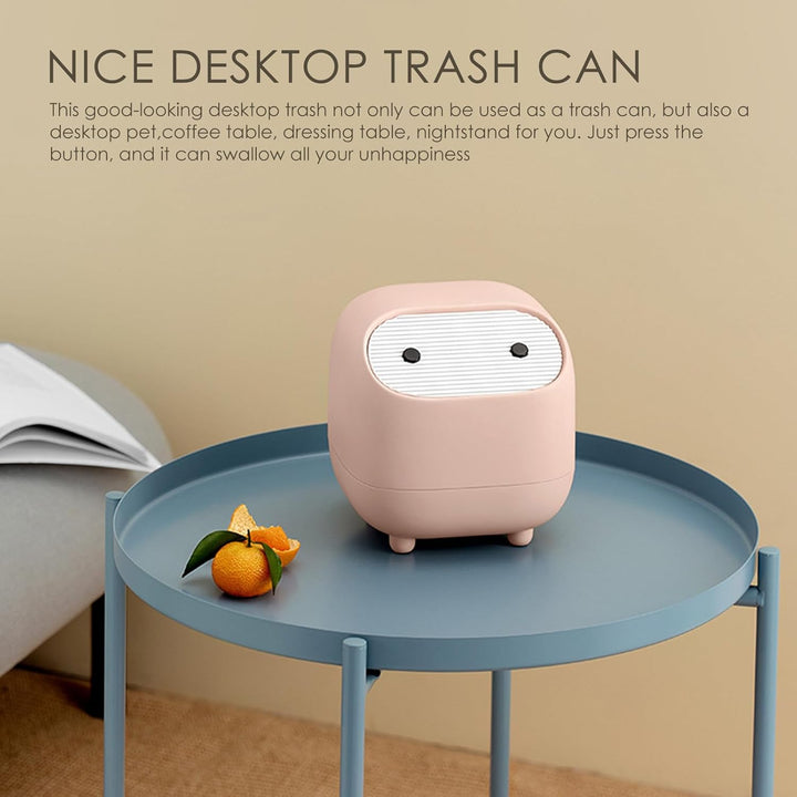 16.5×16.5×17cm Desktop Mülleimer, TischmüLleimer, Schreibtisch Mit Deckel, Tisch, Cartoon Für Arbeit