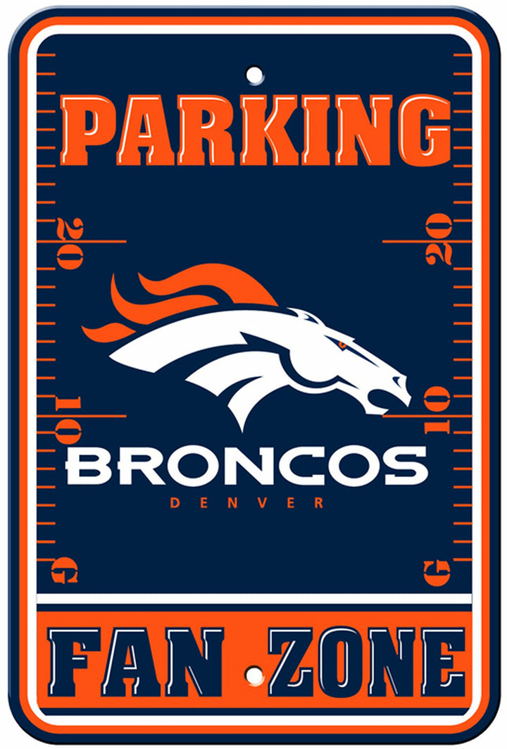 Fremont Die NFL Parkschild aus Kunststoff, Unisex, für Erwachsene Denver Broncos No Einheitsgrösse T