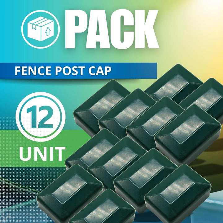 DOJA Barcelona Zaunpfosten Kappen Für Effektiven Schutz - Pack 12-80x60: Grün - Pfostenkappen Mit Mo